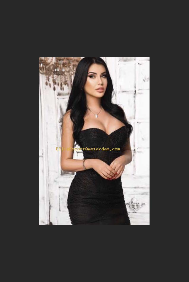 Fleur in a black dress